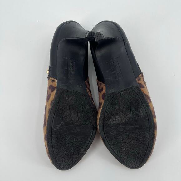 Y2K Dexflex Comfort Leopard Bootie heel womens Shoes Sz 9 Stiletto Glam Rocker - Picture 8 of 15